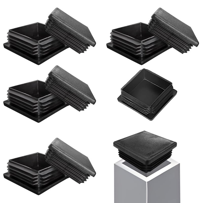 Weilan 2 Inch Square Tubing Plastic Plugs End Cap Fence Post Pipe Cover Tube Chair Glide Insert Finishing Plug 10 Pieces - Image 1